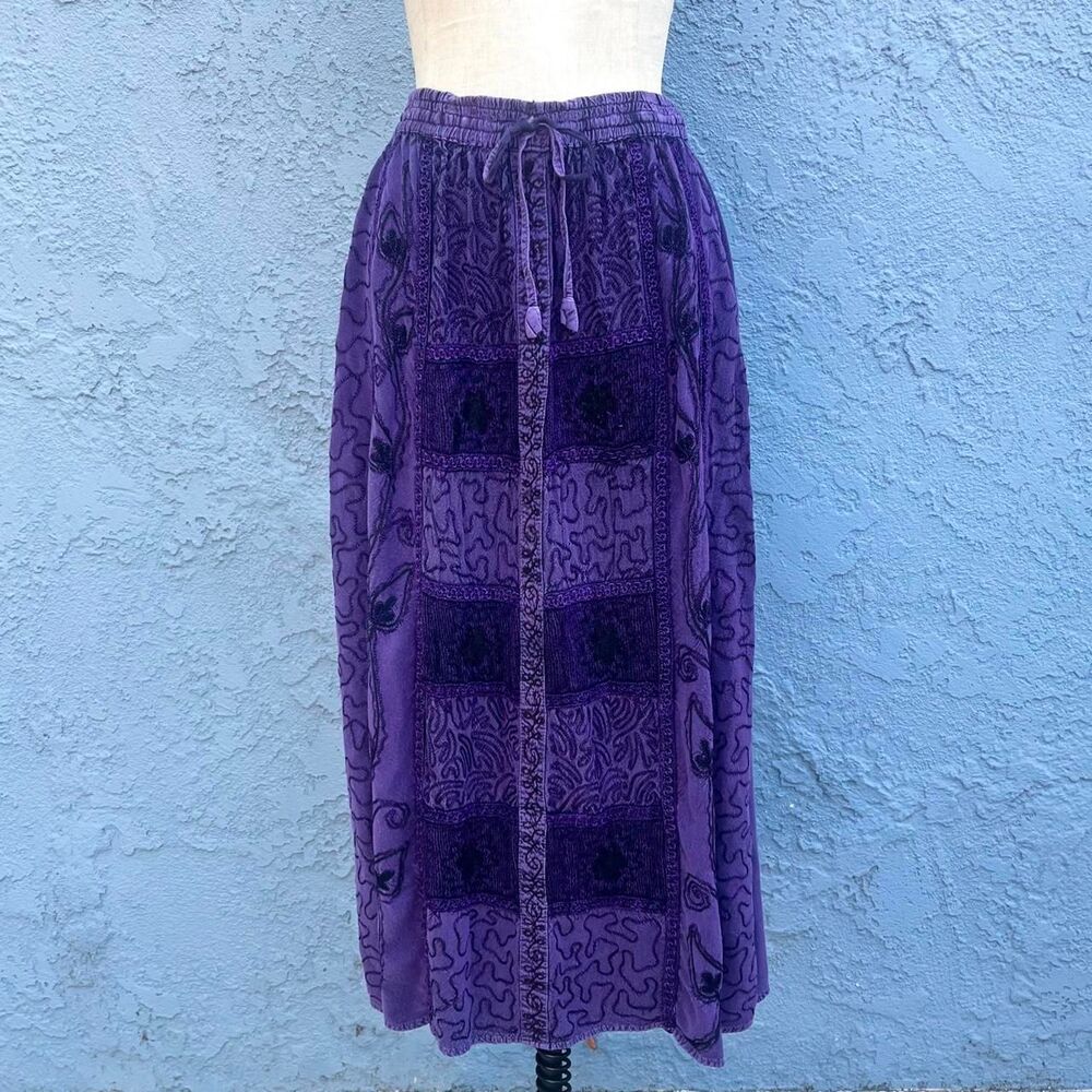Purple Maxi Skirt Fairycore Boho Size S/M